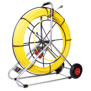 Runpotec, H Mobile Fiberglas Trekveer 7.5mm, L=120m, op mobiele haspelwagen, MTR teller enz.