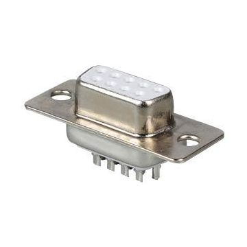 Sub-D9 Polig, female behuizing, Soldeer