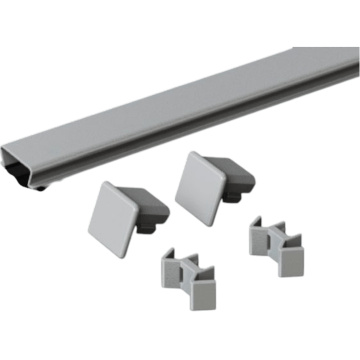 TS Afdekking, koppeling TS bovenzijde, tbv kastdiepte 600mm, kunststof, RAL7035