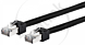 Metz, Ultraflex 500, patchkabel S/FTP Cat6, 2xRJ45, AWG26, zwart, 0.3m
