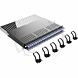 PATCHBOX 365 Frame, incl. 24 cassettes, Cat6/E, STP Violet, 0.8m
