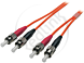 Redlink, Glasvezel Patchkabel, OM1, DX, ST-ST, 2m, Oranje