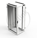 Minkels, Netwerkkast 42HE, B800xD1000xH2000, glasdeur voor blinddeur achter, RAL9003, ex.Zijwand