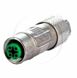 Metz, Field Jack, Female recht, M12, D-coded IP67, 4-polig, Cat5e