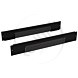 Minkels, Sokkelplint 800mm met borstelstrip, 100mm, 2 stuks, Zwart