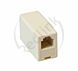 Koppelstuk, RJ11-RJ11, UTP, 1:1, kunststof, beige